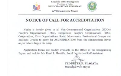 Notice of Call for Accreditation